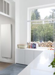 Flatline Vertical Radiator in White Fine Texture S600