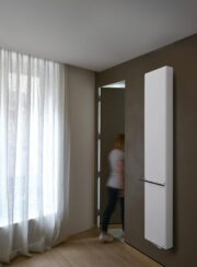 Flatline Vertical Radiator in White Fine Texture S600