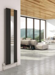 Arcadia Mirror Radiator in Fine Textured RAL 7016