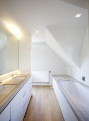 Flatline smooth flat fronted Horizontal Radiator in White Fine Texture S600