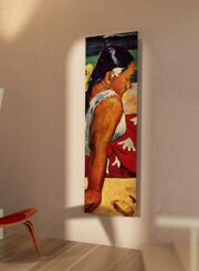 Cordivari Frame Flat Picture Radiator Paul Gauguin Due Donne Thaitiane by standard lamp and easy chair