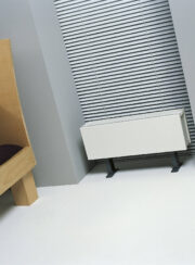 Linea Plus Free Standing Radiator in RAL 9016 in Alcove