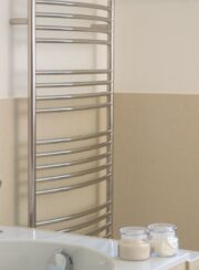 Sudbrook bathroom radiator in Polished Stainless Steel