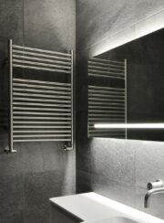Fleet Bathroom Radiator in Polished Stainless Steel