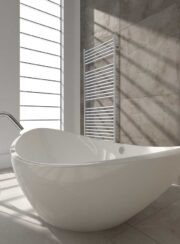 Fleet in Polished Stainless Steel by contemporary bath