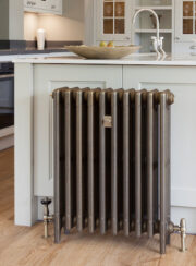 Mercury 4 Column Cast Iron Radiator in Shaker style Kitchen