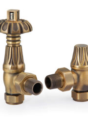 Abbey TRV Thermostatic Radiator Valve in Natural Brass