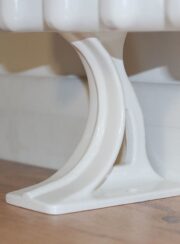 Tuba Steel Column Cast Iron Foot in White