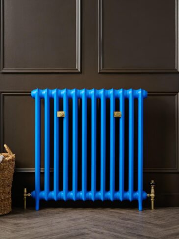 Emmeline I cast Iron Radiator in Evening Blue