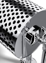 Milwaukee floor mounted radiator in chrome with crosshead valve