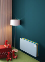 Play Radiator in Blue Finish by lamp