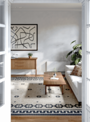 Strada Radiator from Jaga in White in Living Room