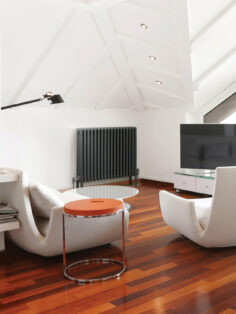 Tuba in Anthracite shown in living room