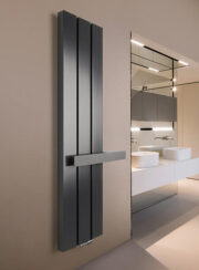 Vasco Aluminum Radiator Beams in black with towel rail