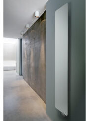Oni Slimline Radiator in Grey in Hall Corridor