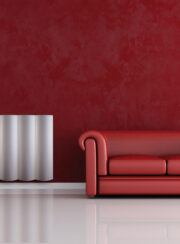 Tonda in red living room