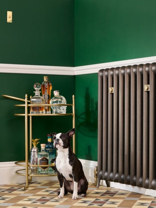 Emmeline I cast iron radiator in Bronze