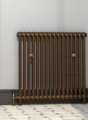 Mercury 2 Column Cast Iron Radiator Beaten Brass