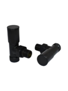 Black angled valve