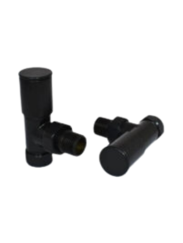Black angled valve
