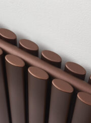 Cordivari Elliptical Tamara Vertical Double Radiator Detail in Terra Brown