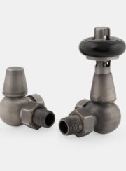 Finish Natural Pewter TRV Corner Traditional Thermostatic valve set