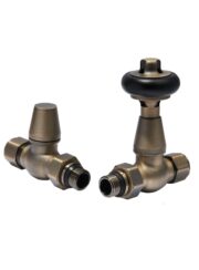 RadCen TRV Straight Thermostatic Natural Brass Finish
