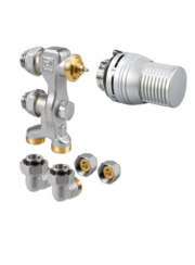 Angled Efficiency Provalve with Silver Thermostatic Valve Head