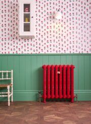 Rococo Cast Iron radiator II in Heritage Red