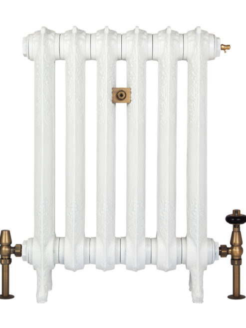 Ornate Cast Iron Radiator Rococo I in White