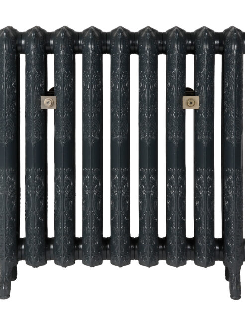 Rococo II Side picture in grey cast iron radiator