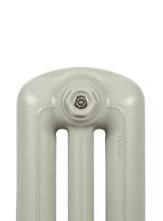 Astro III cast iron radiator detail in Farrow and Ball in Pigeon side detail