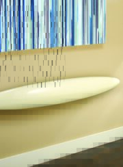 Surf Electric radiator Horizontal in White under blue picture