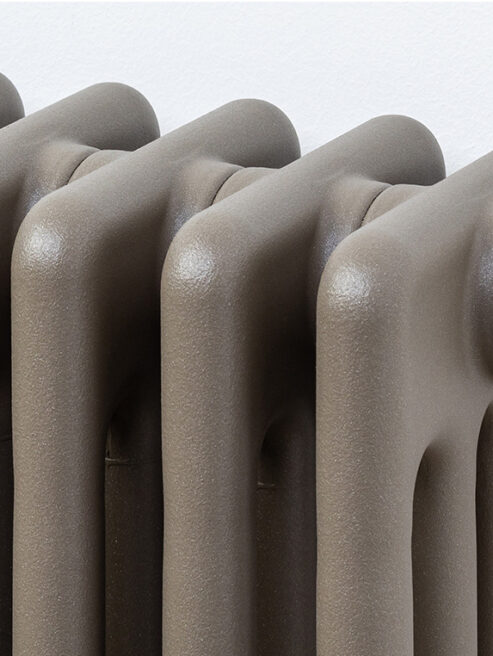 Tube 4 Column Traditional Steel Column Radiator in Clay Brown