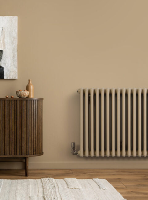 Tuba Steel Column Radiator in light brown