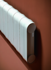 Tubes Radiatori Agora Aluminium Designer Radiator in Matt White Side Panel Detail