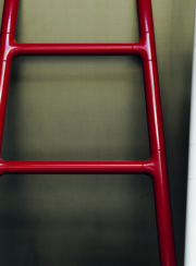 Red Scaletta Wall Mounted Towel Rail Deail