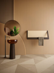 Cordivari Window Towel Rail open with towel