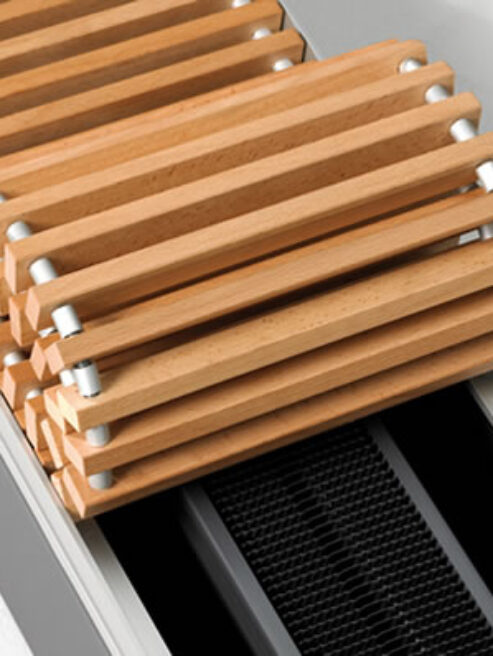 Mini Canal Roll Up Natural Beech Grille