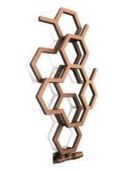 Hex 821mm x 486mm Stylish Designer Radiator by Terma in Bright Copper