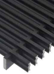 Trench Heating Rigid Linear in Black Anodized Aluminum Detail
