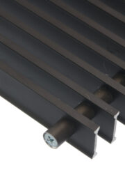 Trench Heating Roll Up Grille in Brown Anodized Aluminum Detail