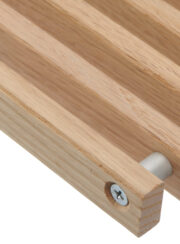 Wood Trench Heating Roll Up Grille in Natural Oak Detail