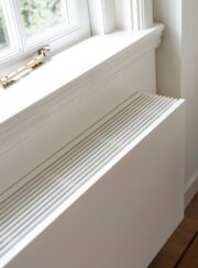 Air source heat pump ground source heat pump radiator Jaga White Strada Efficiency Radiator Corner Detail