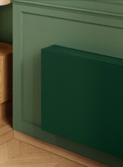 Air source ground source heat pump radiator Jaga Strada Efficiency in RAL6009 English Green Detail