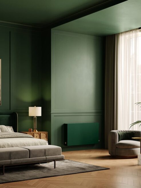 Strada Efficiency Radiator for heat pumps in English Green RAL6009