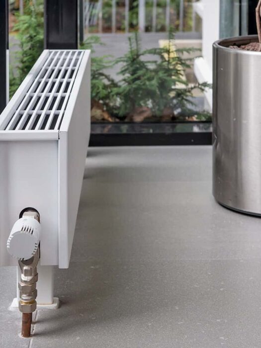 Jaga Energy Efficiency Floor Standing White Radiator with white valve