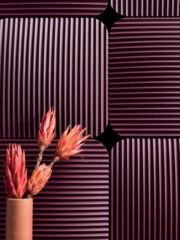 Close Up of Antrax Lana Electric Radiator panels in Powder Pink Colour
