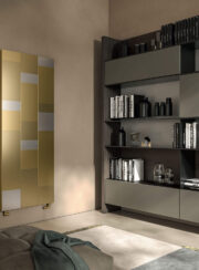 Cortina Gold Art Vertical Radiator in living space
