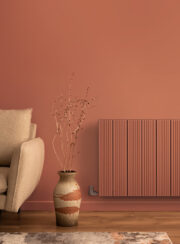 Duoline Horizontal Designer Radiator Grooved Face finished in Farrow and Ball paint